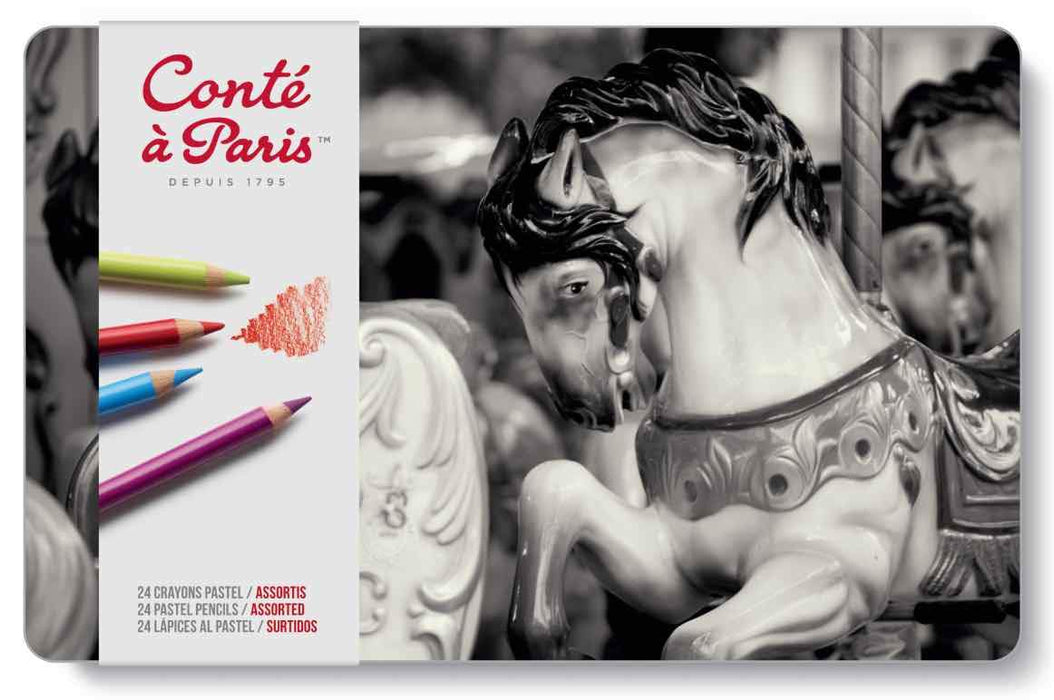 CONTE CONTE Set 24 Conte Pastel Pencil Sets