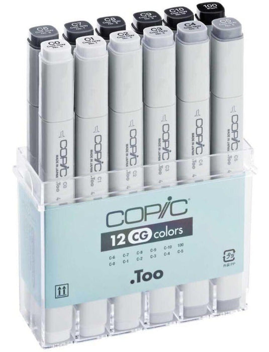 COPIC COPIC Copic Original 12 Cool Grey Marker Set