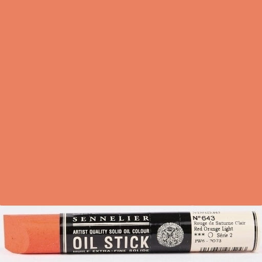 SENNELIER OIL STICKS SENNELIER Sennelier Oil Stick 38ml No.643 Red Orange Light