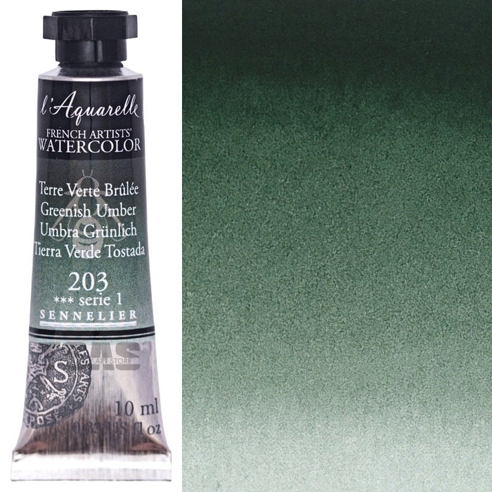 Sennelier Artist Watercolour 203 Greenish Umber 10ml