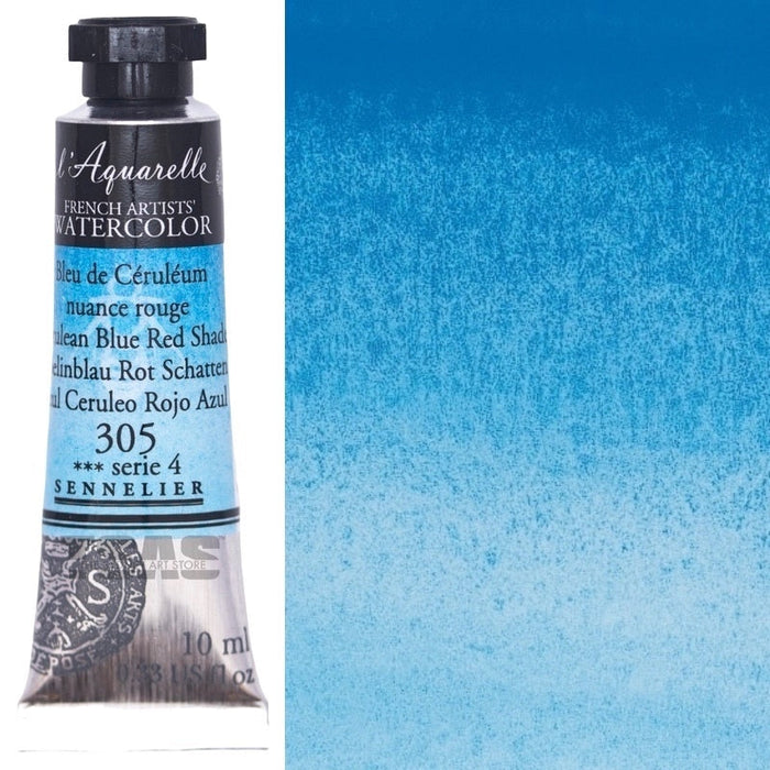 Sennelier Artist Watercolour 305 Cerulean Blue Red Shade 10ml