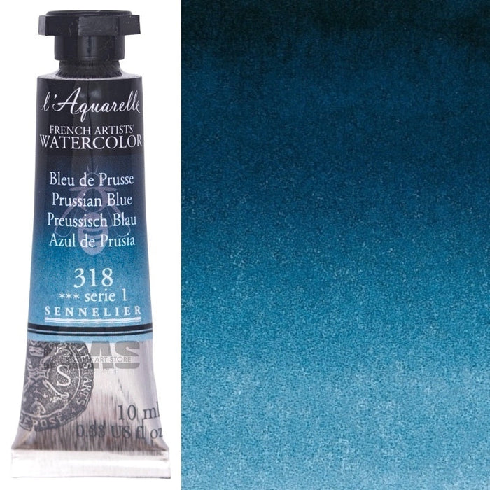 Sennelier Artist Watercolour 318 Prussian Blue 10ml