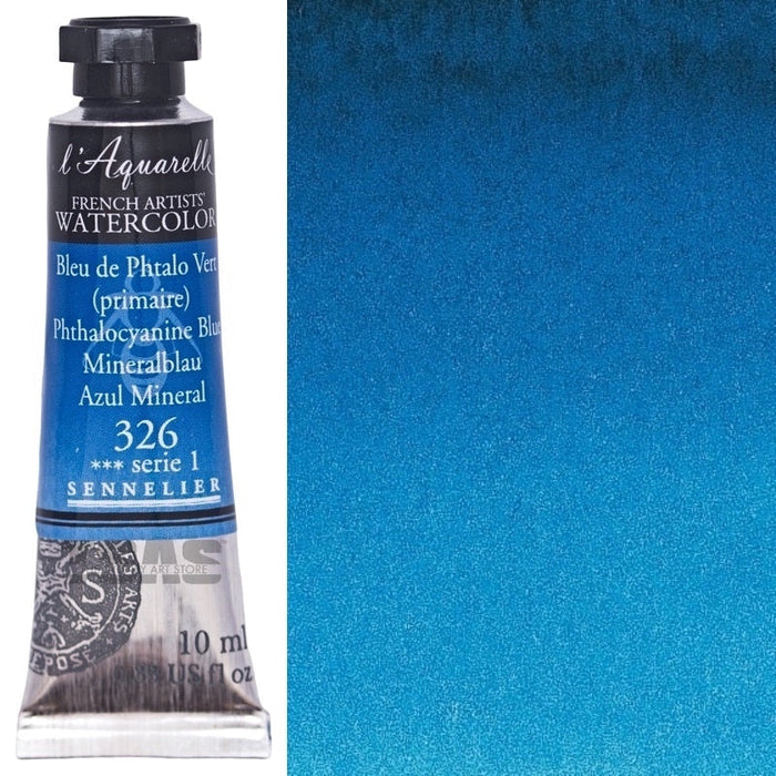 Sennelier Artist Watercolour 326 Phthalocyanine Blue 10ml