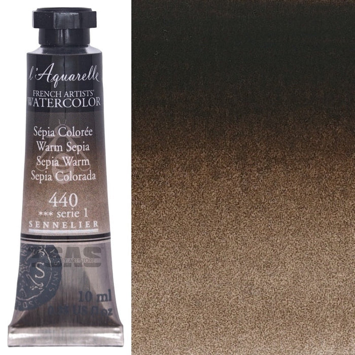 Sennelier Artist Watercolour 440 Warm Sepia 10ml