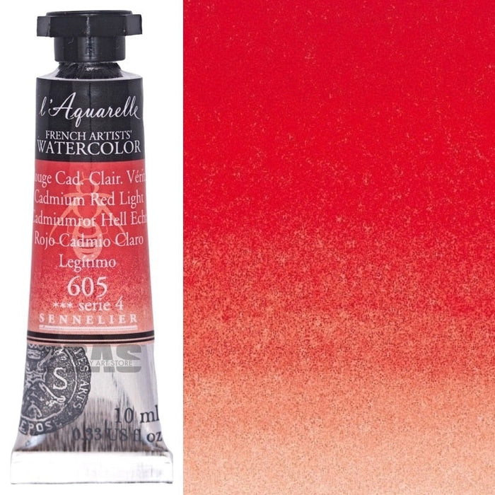 Sennelier Artist Watercolour 605 Cadmium Red Light 10ml