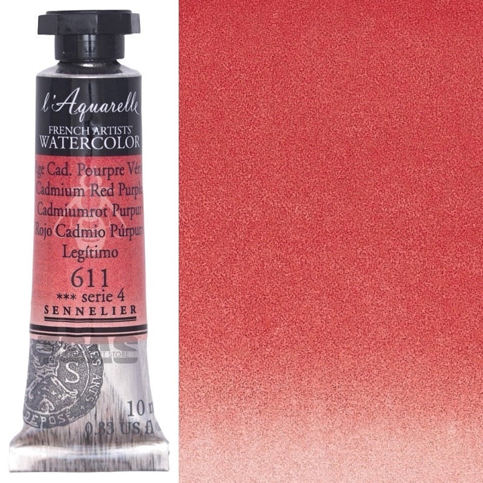 Sennelier Artist Watercolour 611 Cadmium Red Purple 10ml