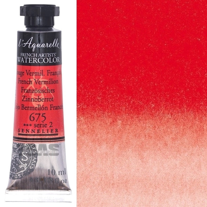 Sennelier Artist Watercolour 675 French Vermilion 10ml