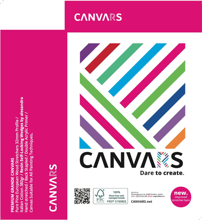 NEW Canvars Italian GRANDE 32mm Depth Cotton