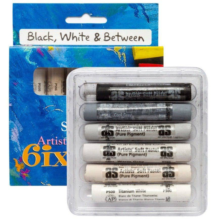 ART SPECTRUM SOFT PASTELS ART SPECTRUM Art Spectrum Soft Pastels 6 Set Black, White & Between