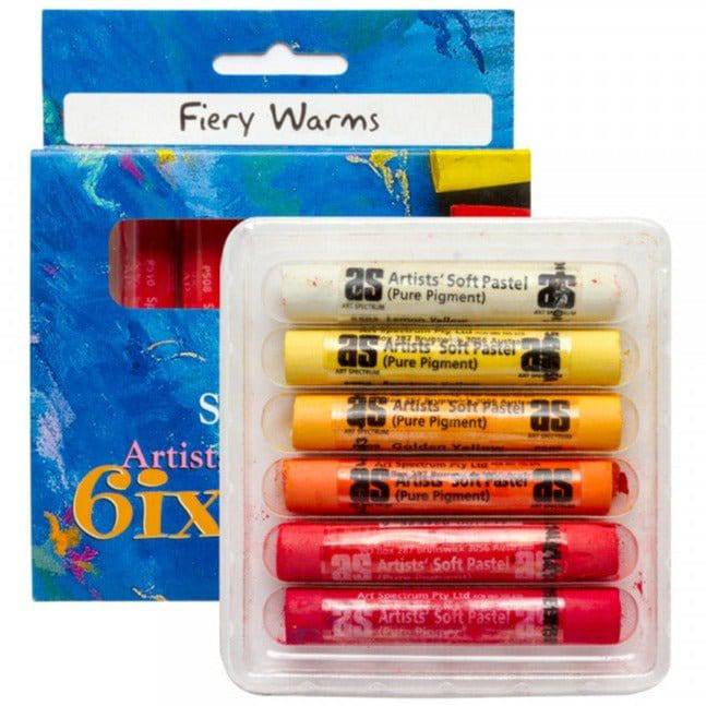 Art Spectrum Soft Pastels 6 Set Fiery Warms