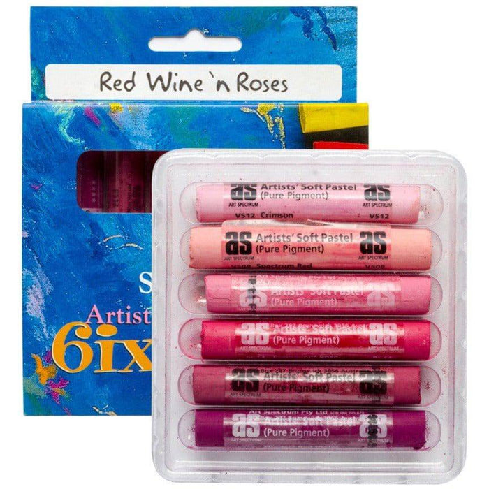 Art Spectrum Soft Pastels 6 Set Red Wine'n Rose