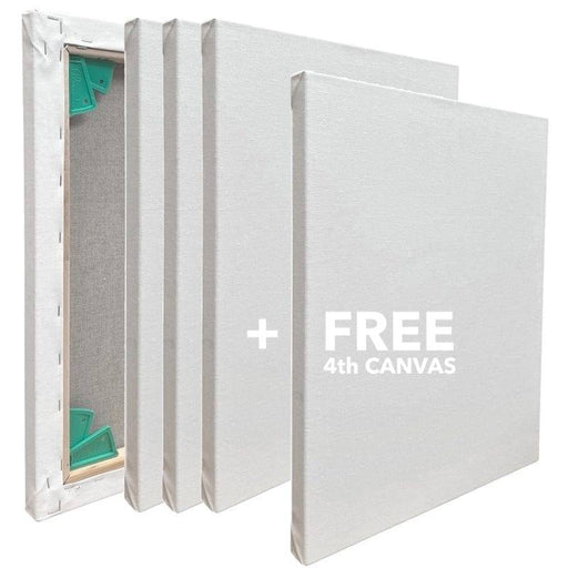 BUILD A CANVAS PINE Artist Canvas 3 Pack + 1 Free Canvas