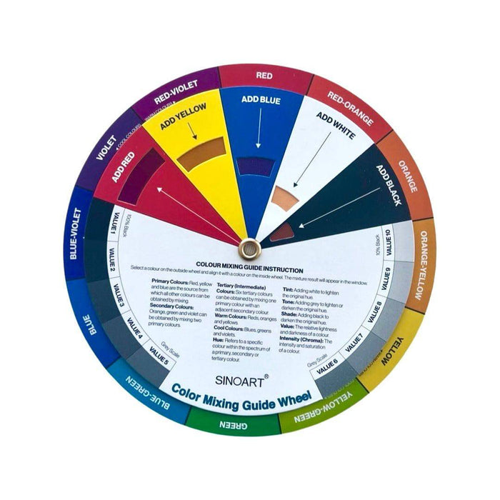 SINOART Artist's Pocket Colour Wheel 13cm diameter