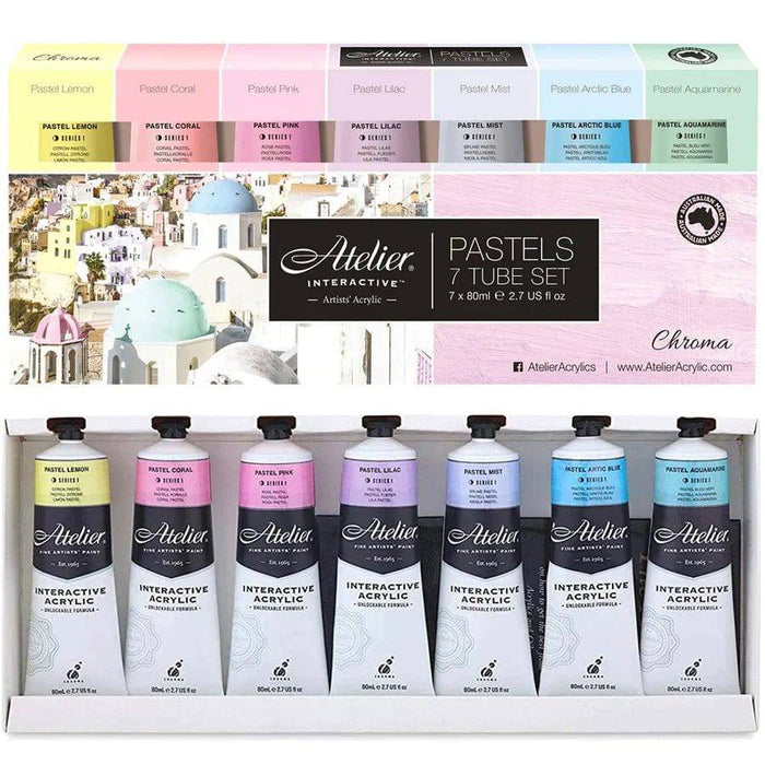 Atelier Pastel Interactive Acrylic Set 7x80ml