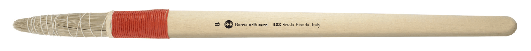 BORCIANI E BONAZZI BORCIANI E BONAZZI Borciani e Bonazzi 133 Series Pointed Artist Brush with White Bristles