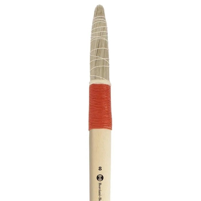 BORCIANI E BONAZZI BORCIANI E BONAZZI Borciani e Bonazzi 133 Series Pointed Artist Brush with White Bristles