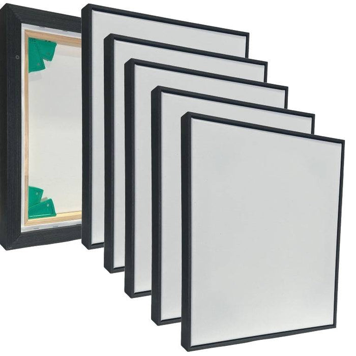 5 Pack Float Frames Gove Black with Artist Custom Canvas