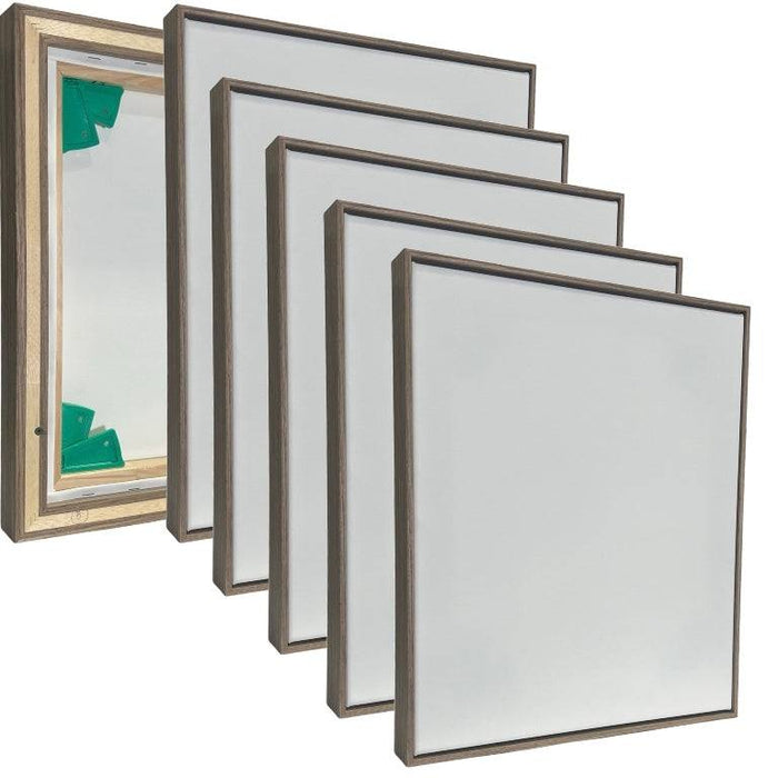 Gove Taupe 5 Pack Float Frames with Artist Custom Canvas