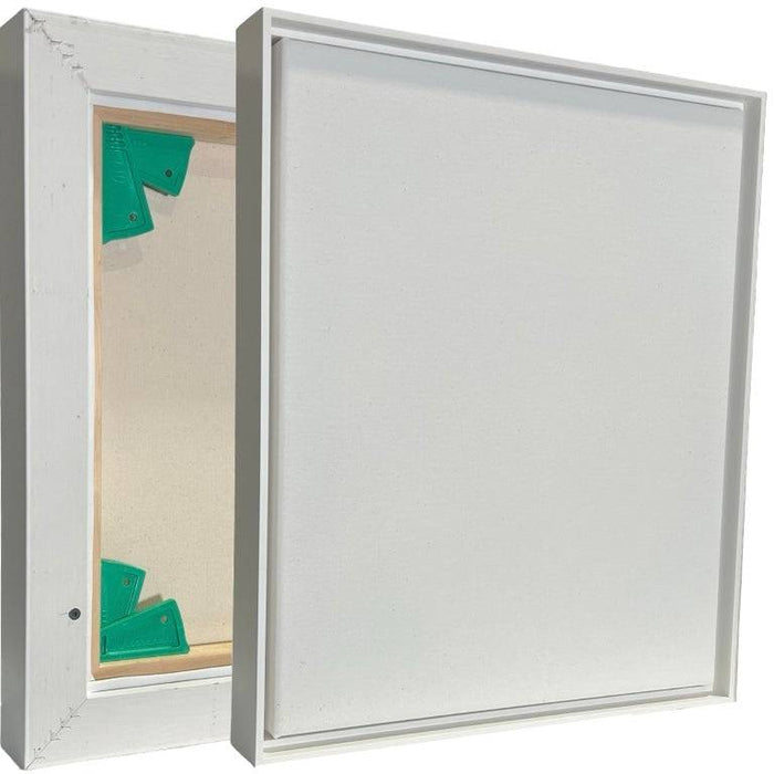 Float Frame Lota White + Artist Custom Canvas