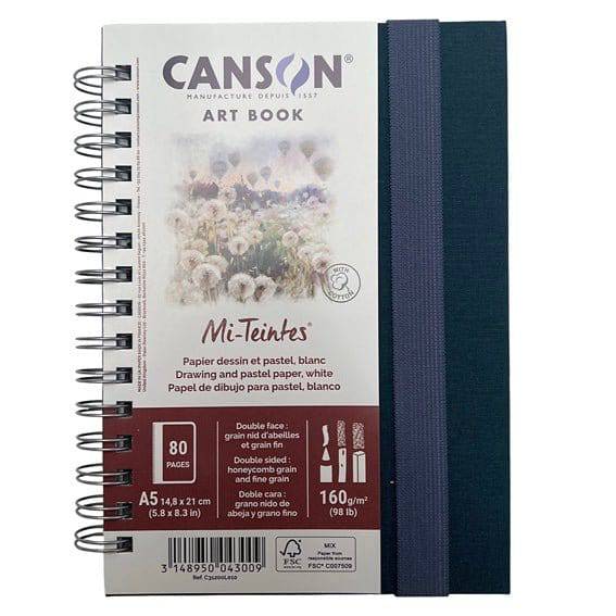 Canson Book 160gsm Pro Mi-Teintes Portrait 40Shts A5