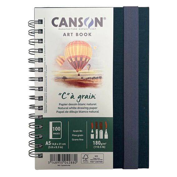 Canson Book 180gsm Pro CA Grain Portrait 50Shts A5