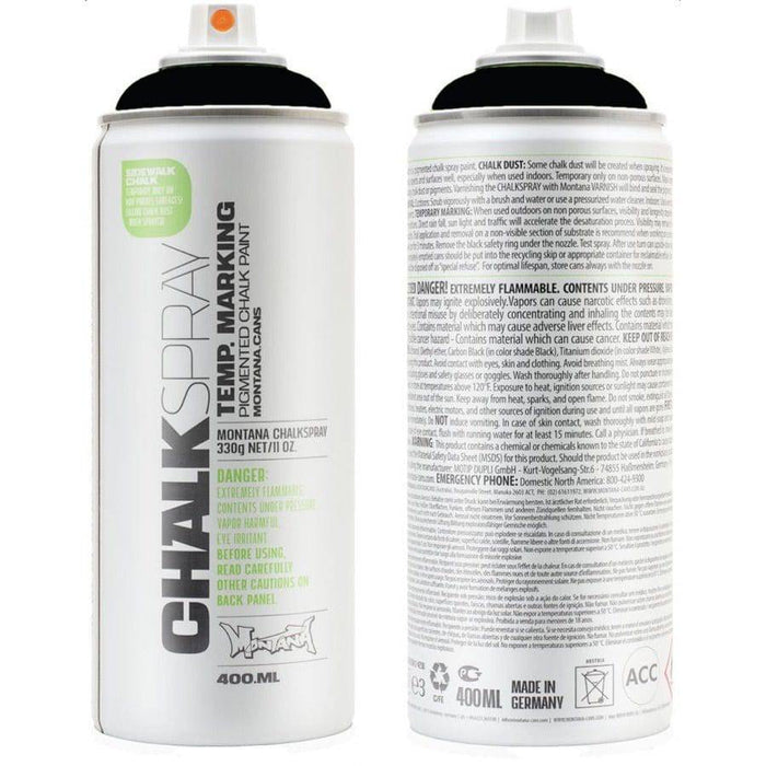 MONTANA MONTANA CH9000 Montana Cans Chalk Spray Black 400ml