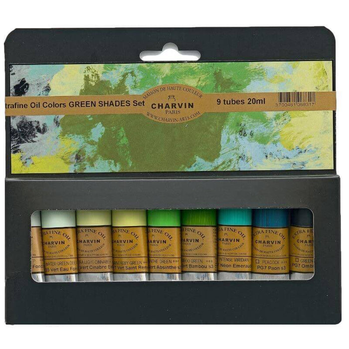 Charvin Extra Fine Oil Set Green Shades