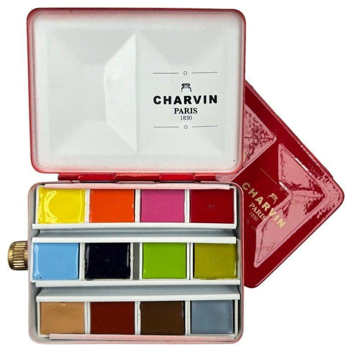 CHARVIN SETS CHARVIN Charvin Watercolour Metal Pan Set 12 + Water Box