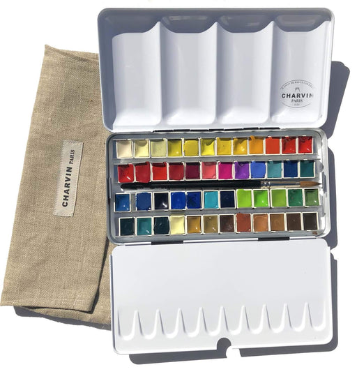 CHARVIN SETS CHARVIN Charvin Watercolour Pan Set 48 + Brush