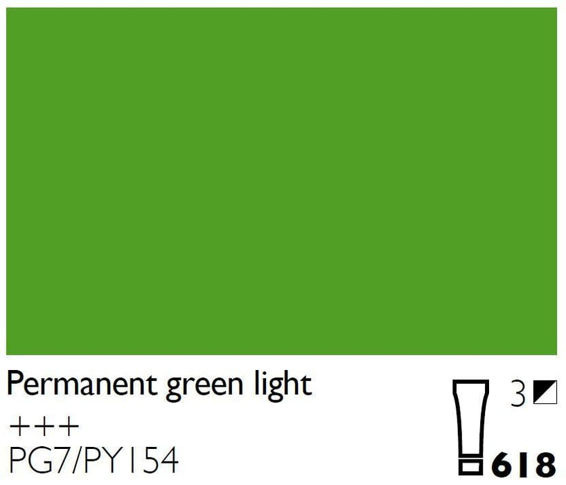 618 Permanent Green Light Cobra Oils - The Sydney Art Store