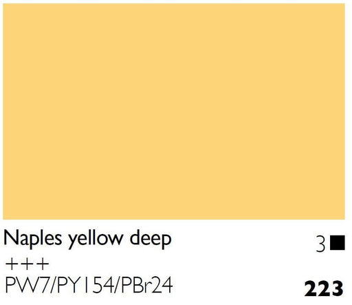 223 Naples Yellow Deep Cobra Oils 40ml - The Sydney Art Store