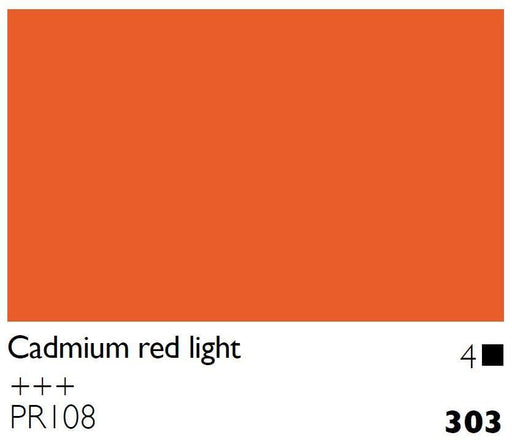 303 Cadmium Red Light Cobra Oils 40ml - The Sydney Art Store