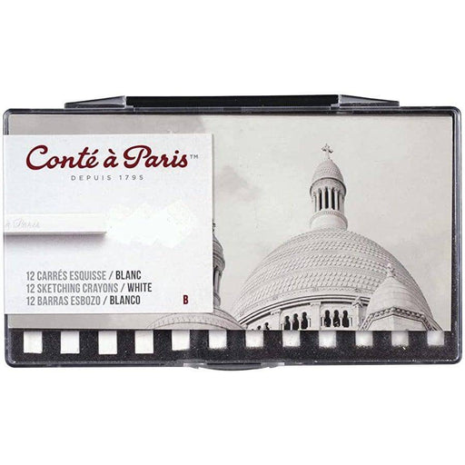 CONTE CONTE Conte Crayon Sketch White B Set 12