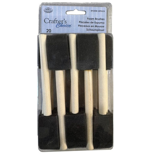 ROYAL LANGNICKEL Crafters Choice Foam Brushes Set of 20