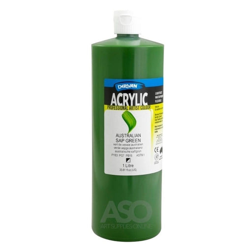 DERIVAN ARTIST DERIVAN Derivan Artist Acrylics 1 Litre Australian Sap Green