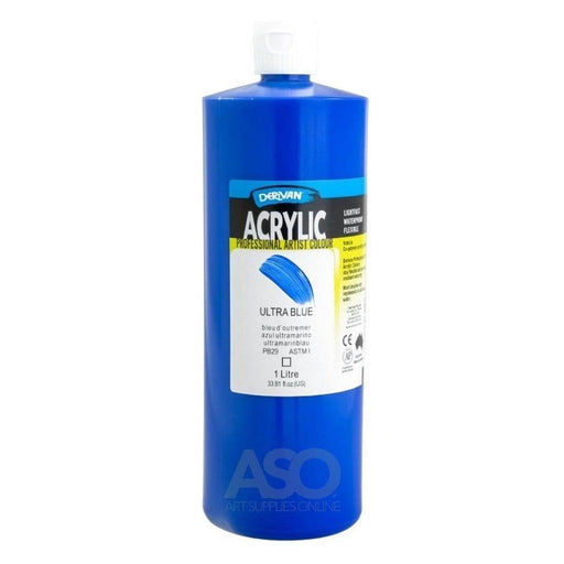 DERIVAN ARTIST DERIVAN Derivan Artist Acrylics 1 Litre Ultramarine Blue