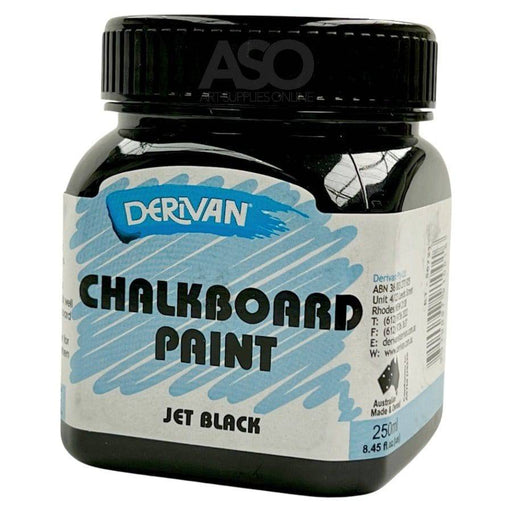 Jet Black Derivan Chalkboard Paint 250ml - The Sydney Art Store