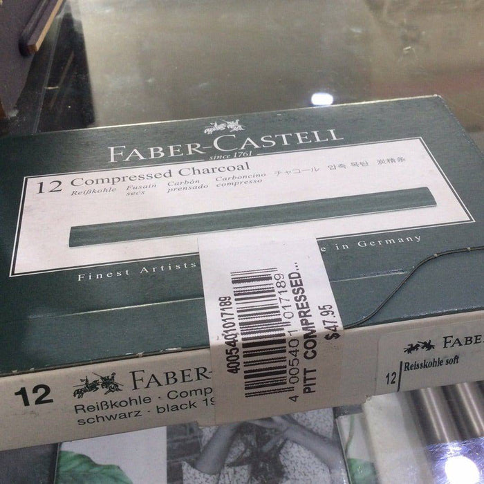 Faber-Castell 12 Compressed Charcoal Sticks Soft