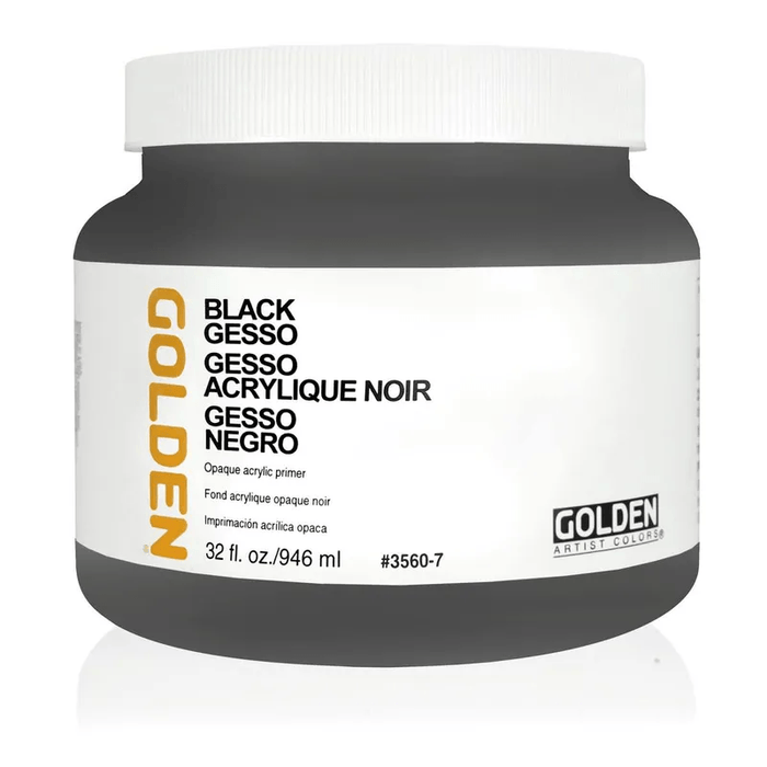 GOLDEN GROUNDS GOLDEN 946ml Golden Black Gesso