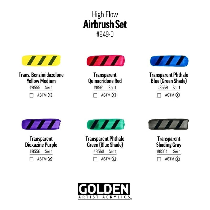 GOLDEN SETS Golden High Flow Airbrush Set