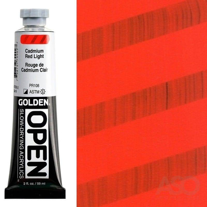 Golden OPEN C.P. Cadmium Red Light