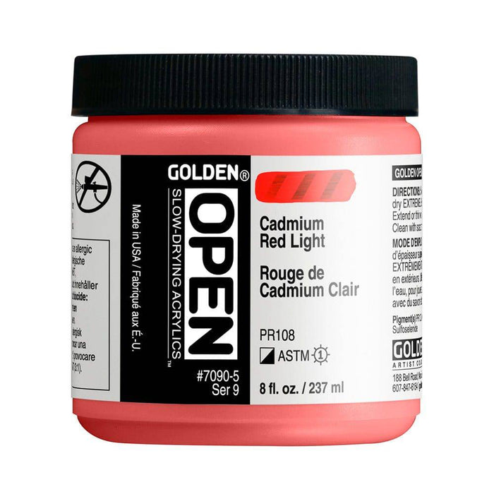 Golden OPEN C.P. Cadmium Red Light