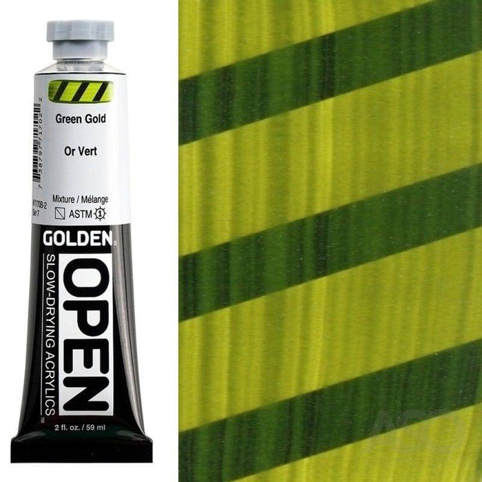 Golden OPEN Green Gold - The Sydney Art Store