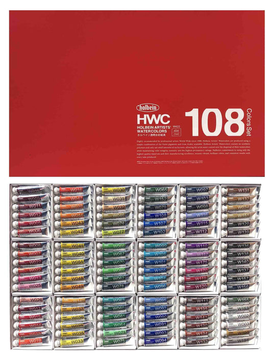 Holbein Watercolour Set 108x5ml