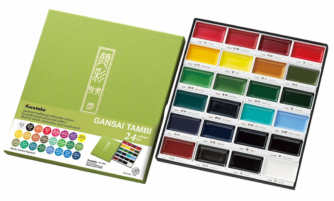 Zig Gansai Tambi Watercolour 24 Set - The Sydney Art Store