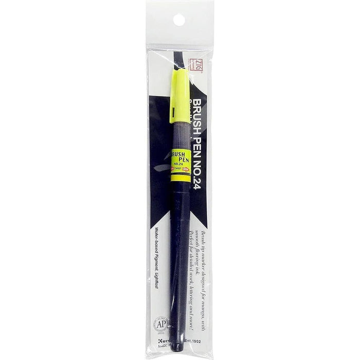 ZIG ZIG Kuretake ZIG Cartoonist Brush Pen No.24 - Black Ink