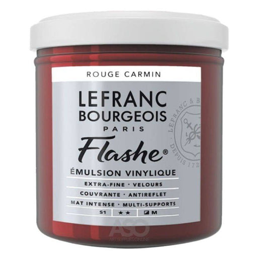 L&B Flashe Vinyl Colour 125ml - Carmine Red - The Sydney Art Store