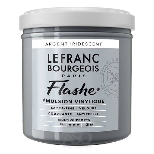 L&B Flashe Vinyl Colour 125ml - Silver - The Sydney Art Store