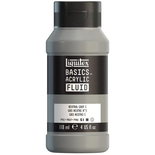 LQX Basics Acr Fluid 118ml Neutral Grey 5 - The Sydney Art Store