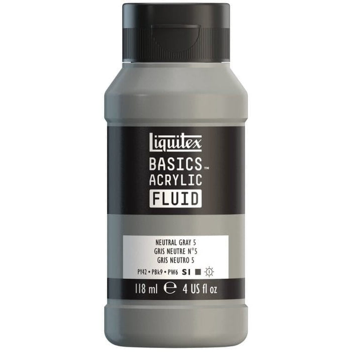 LQX Basics Acr Fluid 118ml Neutral Grey 5 - The Sydney Art Store